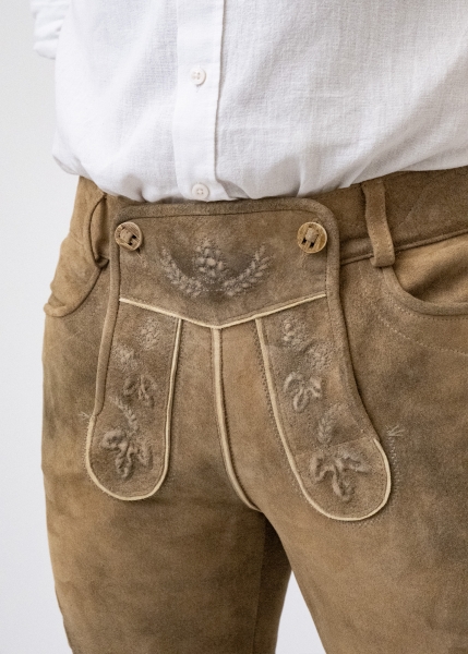 Lederhose "Reinheitsgebot" - hellbraun